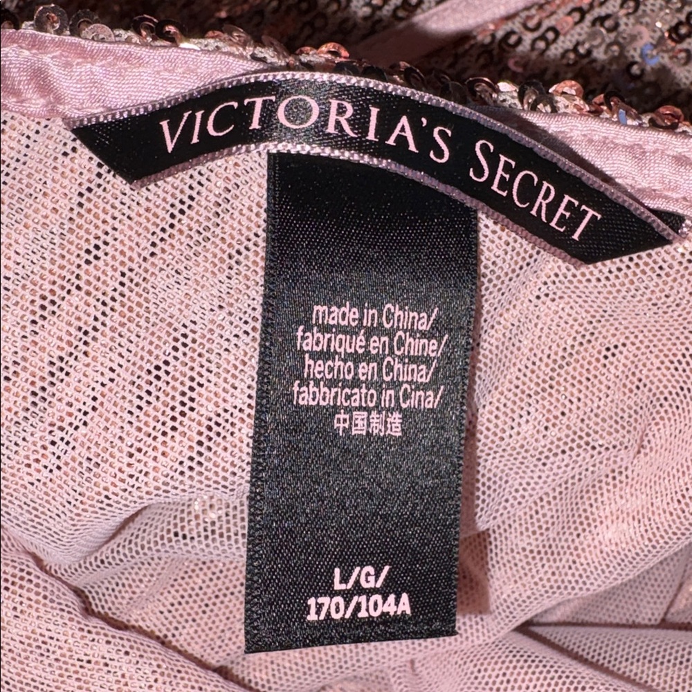 Victoria's Secret Pink Sequin Dress Mini Size Large Lined Y2K - Picture 6 of 9